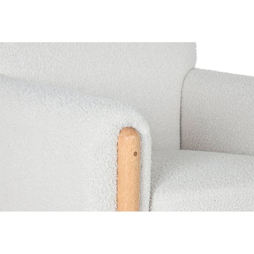 Fauteuil Moderne Blanc En Bois Et Polyester Style Contemporain