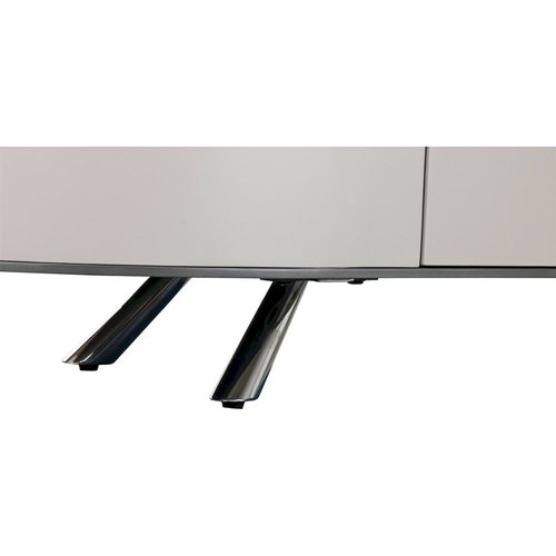 Élégance Moderne Meuble TV Marbre Acier Beige