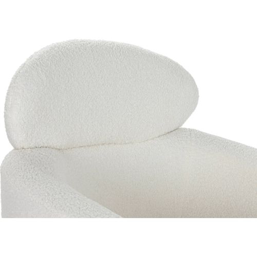 Fauteuil Moderne Blanc Avec Repose Pieds Élégant Bois Et Polyester