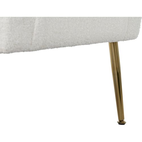 Fauteuil Moderne Blanc Avec Repose Pieds Élégant Bois Et Polyester