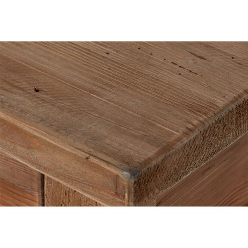 Table Basse Bois Recyclé Esprit Nature Avec Rangement Intégré