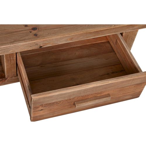 Table Basse Bois Recyclé Esprit Nature Avec Rangement Intégré