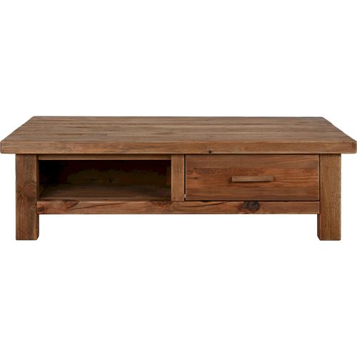 Table Basse Bois Recyclé Esprit Nature Avec Rangement Intégré