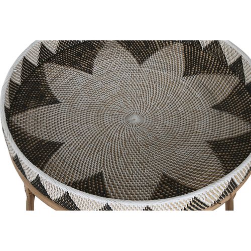 Table d'appoint Élégante En Rotin Fait Main