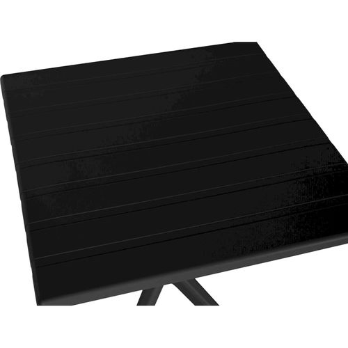 Table Repas Métal Noir Recyclé Style Contemporain Pour Terrasse