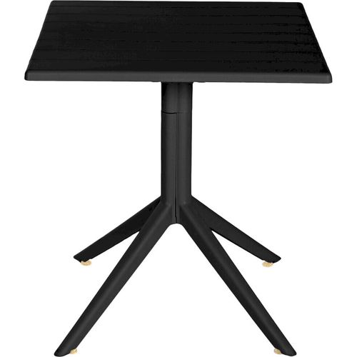 Table Repas Métal Noir Recyclé Style Contemporain Pour Terrasse