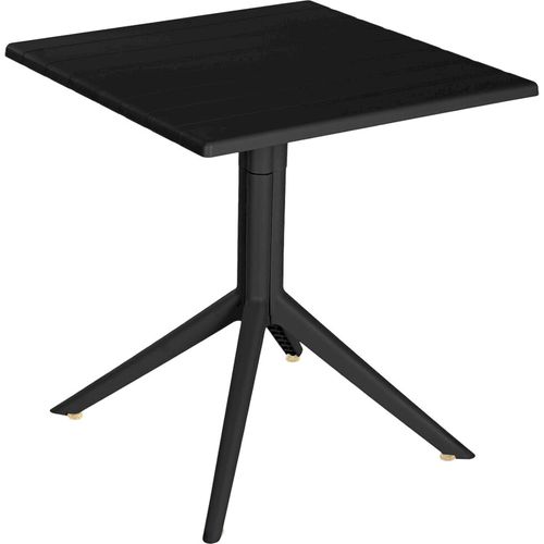 Table Repas Métal Noir Recyclé Style Contemporain Pour Terrasse