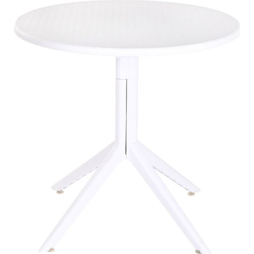 Table De Repas Blanche Design En Métal Recyclé Pour Terrasse Et Jardin