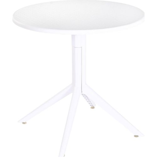 Table De Repas Blanche Design En Métal Recyclé Pour Terrasse Et Jardin