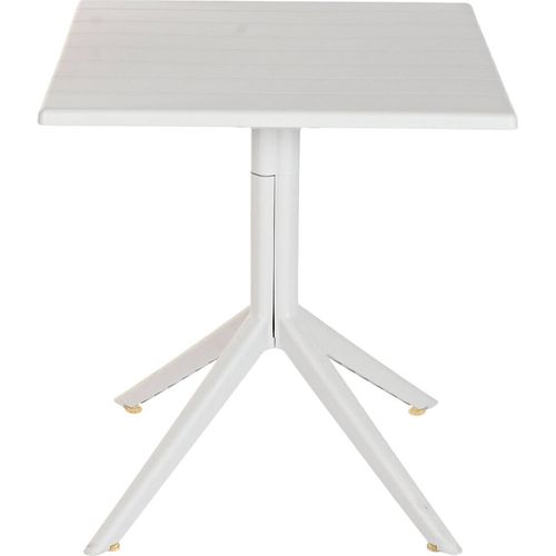 Table De Repas Grise Design En Métal Recyclé Pour Terrasse Et Jardin