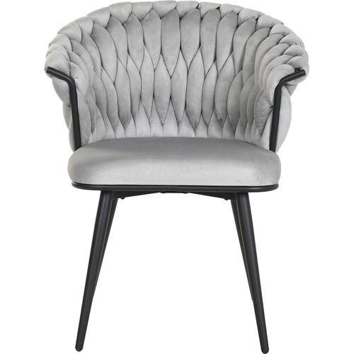 Fauteuil Moderne Gris En Polyester Et Métal Pour Salon Élégant