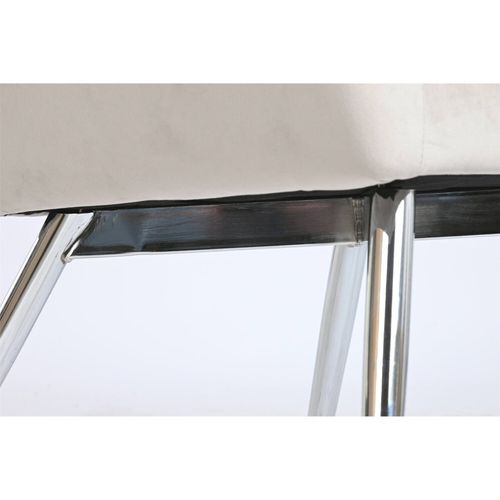 Fauteuil Élégant Velours Crème Métal Chic