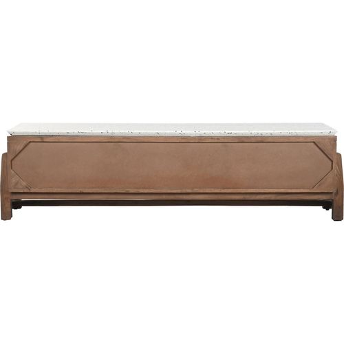 Meuble TV Acacia Terrazzo Style Oriental Et Moderne