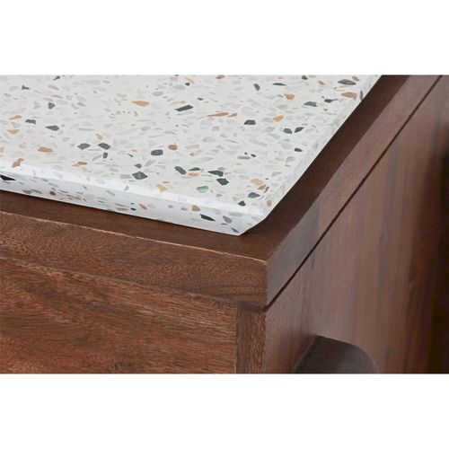 Meuble TV Acacia Terrazzo Style Oriental Et Moderne