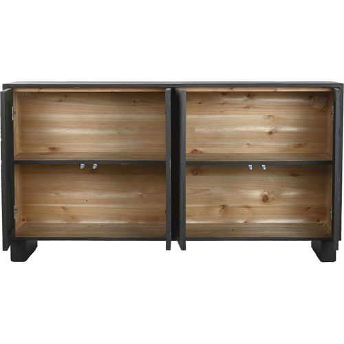 Buffet Design Bois Sculpté Inspiration Tronc Naturel Style Balinais