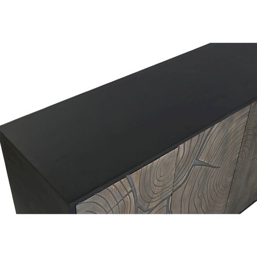 Buffet Design Bois Sculpté Inspiration Tronc Naturel Style Balinais