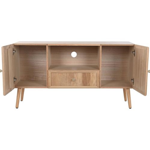 Meuble TV Scandinave Bois Clair Style Épuré Salon Moderne