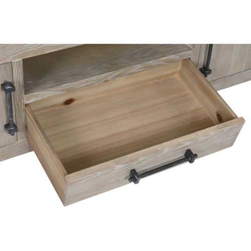 Meuble TV En Bois De Hevea Et Métal Style Romantique