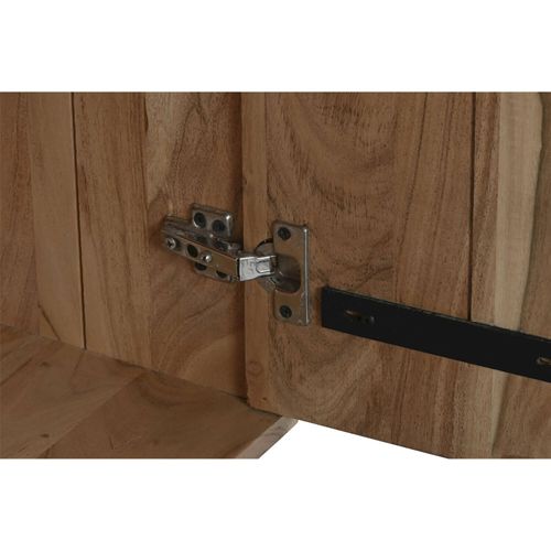 Buffet Acacia Métal Style Moderne Sculpté Pieds Noirs