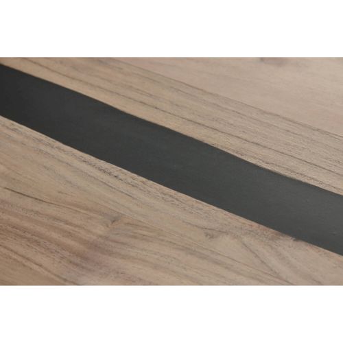 Table De Salle à Manger Acacia Et Métal Style Moderne