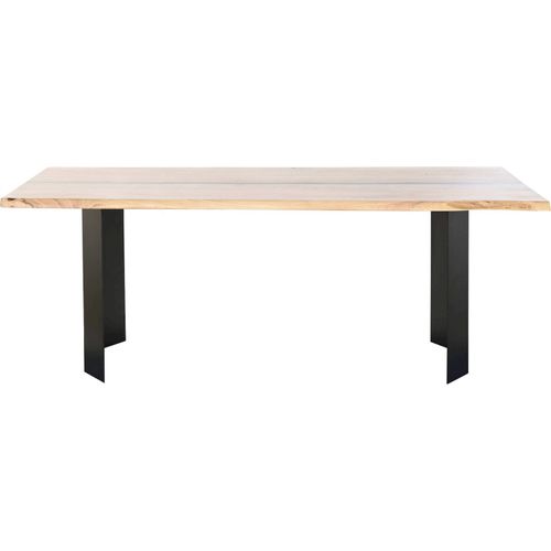 Table De Salle à Manger Acacia Et Métal Style Moderne