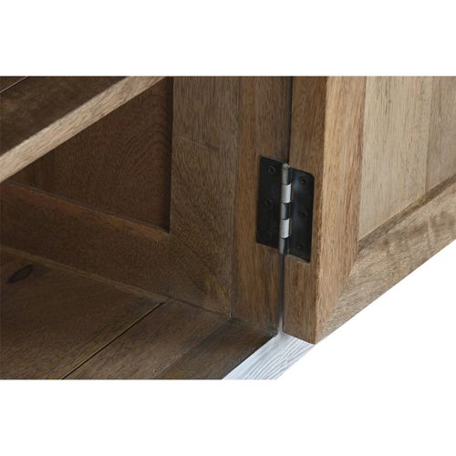 Meuble TV En Bois De Manguier Blanc Style Méditerranéen Élégant