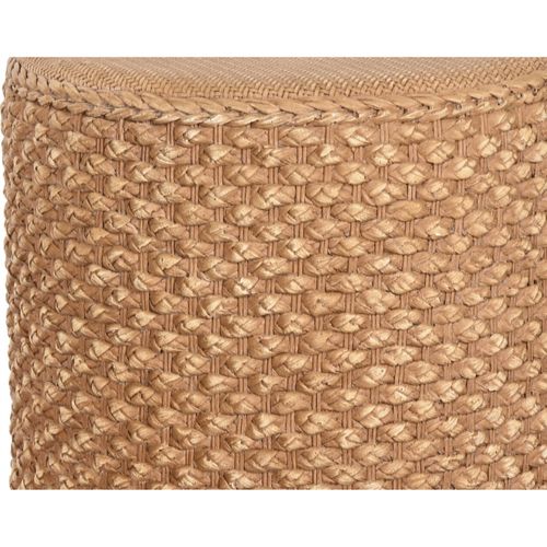 Table D'appoint Effet Tressé Couleur Bois Clair Style Naturel