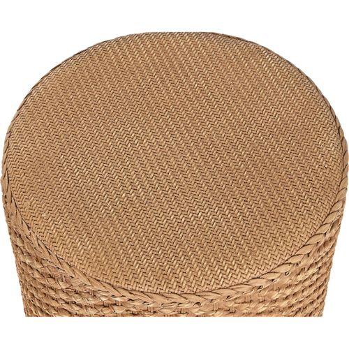 Table D'appoint Effet Tressé Couleur Bois Clair Style Naturel