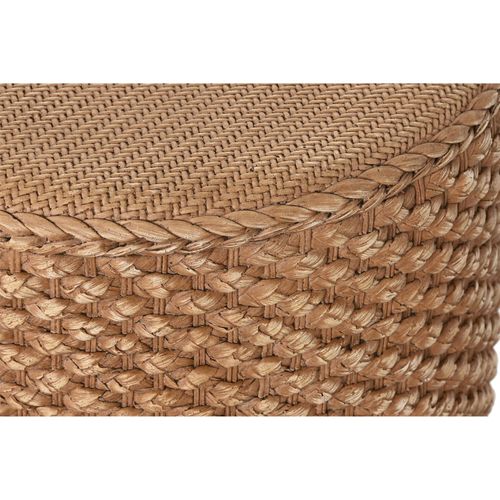 Table D'appoint Effet Tressé Couleur Bois Clair Style Naturel