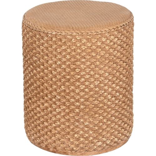 Table D'appoint Effet Tressé Couleur Bois Clair Style Naturel