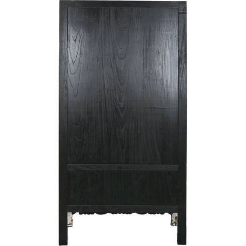 Armoire Vitrée Bois Métal Style Oriental Finition Bicolore