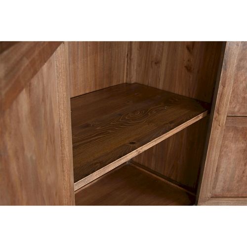 Armoire Vitrée Bois Métal Style Oriental Finition Bicolore