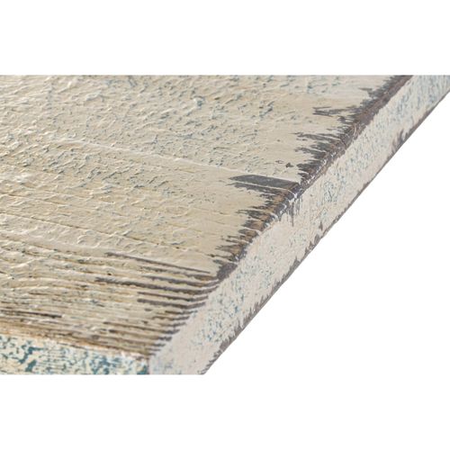 Console Élégante En Bois Massif Laqué Blanc Et Naturel