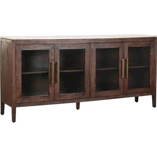 Buffet En Manguier Et Marbre Style Traditionnel Et Moderne