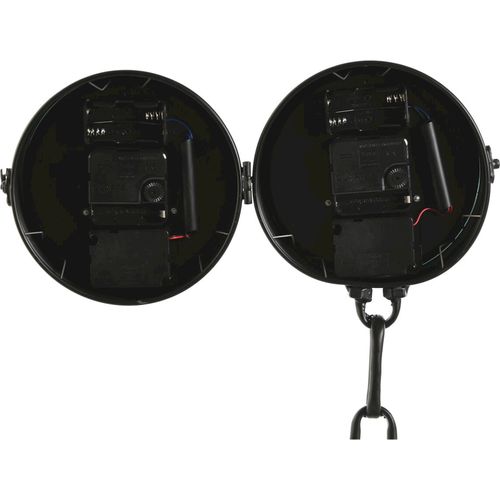 Horloge De Table Design Industriel Noir Verre Métal Style Loft