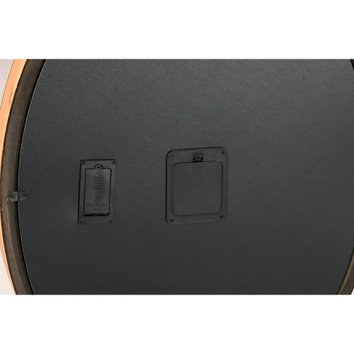 Horloge Murale Métal Effet Bois Design Loft Argent Naturel