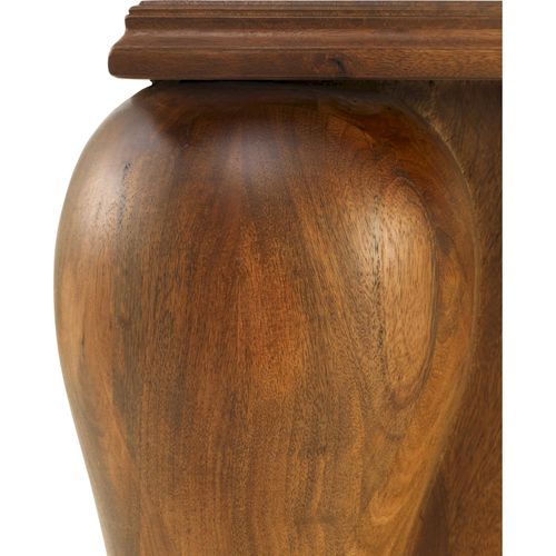 Buffet En Bois De Manguier Naturel Portes Dorées Et Pieds Sculptés