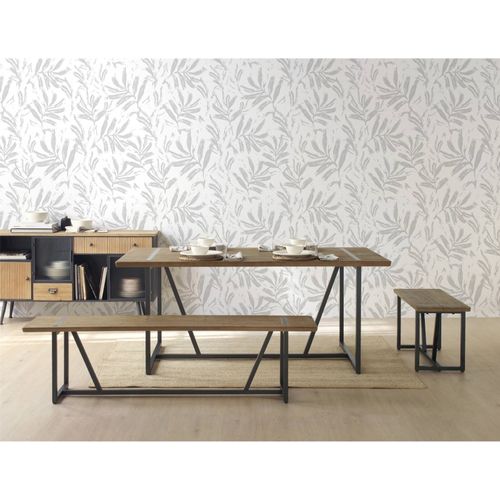 Buffet Métal Noir Et Bois Design Portes Verre Ondulé