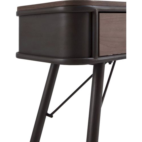 Console Métal Et Bois Esprit Industriel Avec Deux Tiroirs Élégants