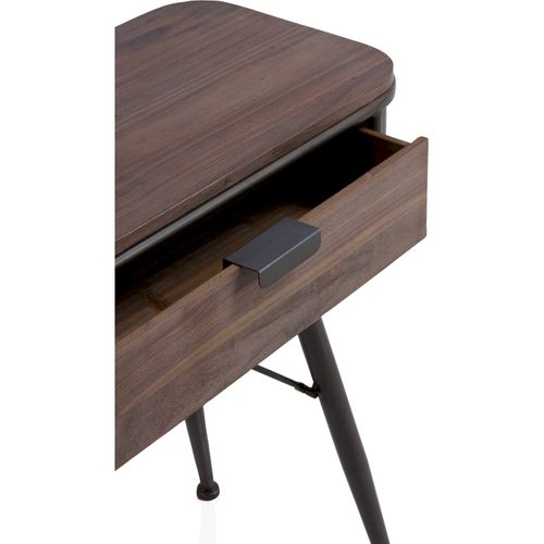 Console Métal Et Bois Esprit Industriel Avec Deux Tiroirs Élégants