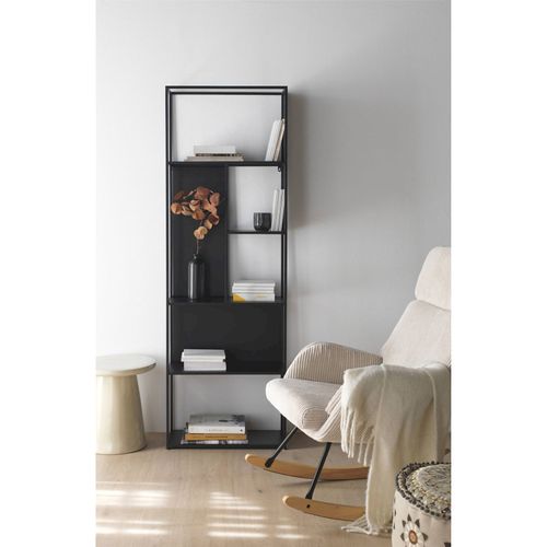 Étagère Métal Noir Design Industriel Pour Salon Moderne