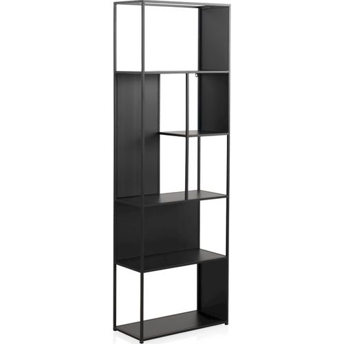 Étagère Métal Noir Design Industriel Pour Salon Moderne