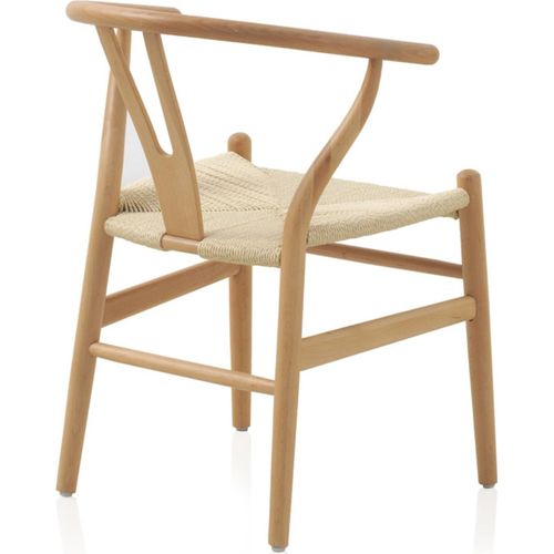 X4 Fauteuils En Bois De Hêtre Massif Et Assise Tressée Naturelle