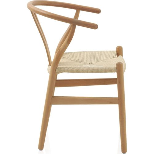 X4 Fauteuils En Bois De Hêtre Massif Et Assise Tressée Naturelle