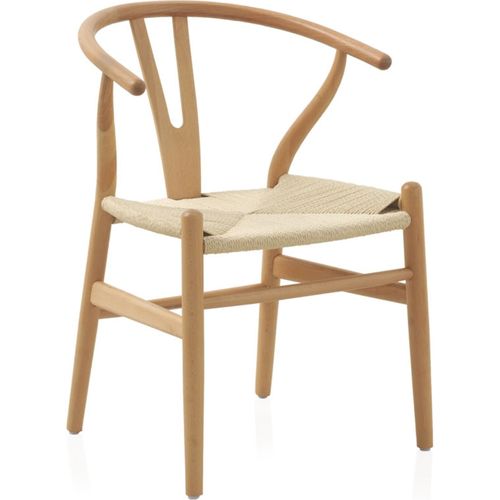 X4 Fauteuils En Bois De Hêtre Massif Et Assise Tressée Naturelle