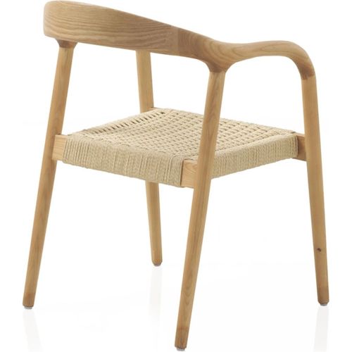 X4 Fauteuils En Bois De Frêne Assise Tressée Naturelle