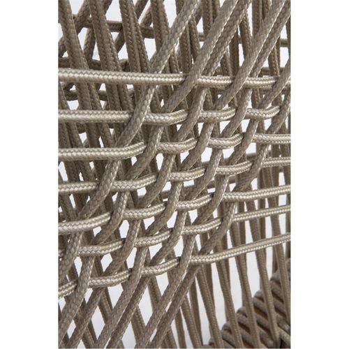 X4 Fauteuils En Bois D'acacia Et Corde Tressée Style Naturel