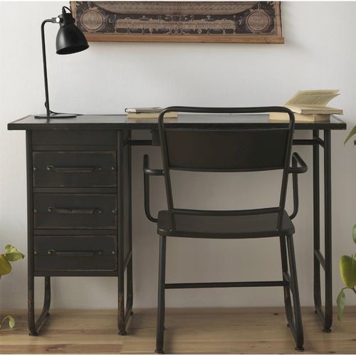 Fauteuil Industriel En Métal Noir Style Vintage