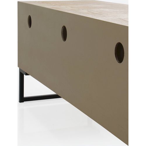 Meuble TV Bois Recyclé Et Métal Style Vintage Naturel