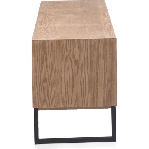 Meuble TV Bois Recyclé Et Métal Style Vintage Naturel